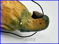 VINTAGE POLL PARROT SHOES Advertising Store Sign Plaster Parrot