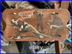 VINTAGE RED WING SHOES SALESMAN SALES WOOD STAND DISPLAYING BOOTS Rare Piece