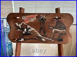 VINTAGE RED WING SHOES SALESMAN SALES WOOD STAND DISPLAYING BOOTS Rare Piece