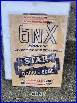 VINTAGE STAR RAZOR BLADE STORE DISPLAY 12 X 8 INCHES Original Box