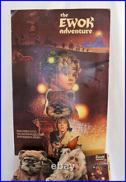 VINTAGE STAR WARS 1984 Lucasfilm Ewok Adventure VHS Release Display Standee RARE