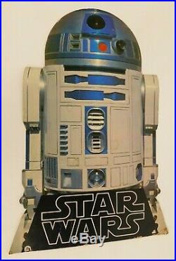 VINTAGE STAR WARS 24 x 17 R2-D2 RECORD STORE DISPLAY