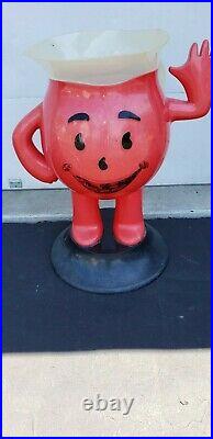 VINTAGE STYLE 1950s STORE DISPLAY KOOL-AID MAN STANDING 3 FOOT TALL RED PITCHER