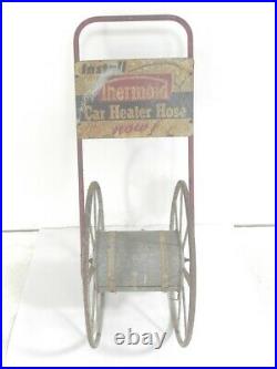 VINTAGE THERMOID GAS STATION HEATER HOSE DISPLAY METAL CART 41 x 24 x 14 1/4