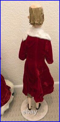 VNTG SET 4 1940-50s DEPT STORE CHRISTMAS CAROLER'S DISPLAY Charles Dickens Style