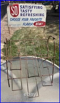VTG 1943-1963 Curtiss Candy Metal Wire Countertop Rack Display Sign Chicago IL