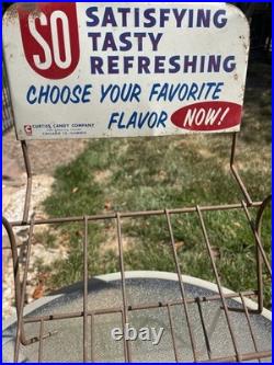 VTG 1943-1963 Curtiss Candy Metal Wire Countertop Rack Display Sign Chicago IL