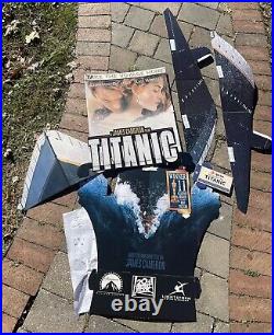 VTG 1997 Titanic Movie Video Store Merchandise VHS Movie Store Display Standee