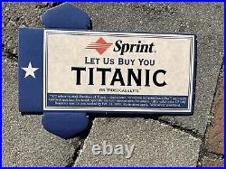 VTG 1997 Titanic Movie Video Store Merchandise VHS Movie Store Display Standee