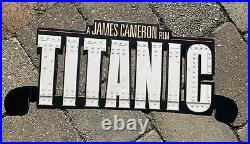 VTG 1997 Titanic Movie Video Store Merchandise VHS Movie Store Display Standee