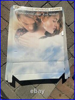 VTG 1997 Titanic Movie Video Store Merchandise VHS Movie Store Display Standee