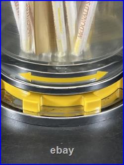 VTG 60s 70s MCDONALDS STORE ROTATING STRAW DISPENSER DISPLAY RETRO ATOMIC RARE