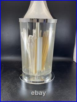 VTG 60s 70s MCDONALDS STORE ROTATING STRAW DISPENSER DISPLAY RETRO ATOMIC RARE