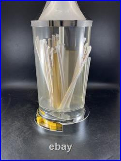 VTG 60s 70s MCDONALDS STORE ROTATING STRAW DISPENSER DISPLAY RETRO ATOMIC RARE