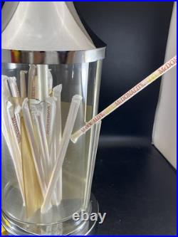 VTG 60s 70s MCDONALDS STORE ROTATING STRAW DISPENSER DISPLAY RETRO ATOMIC RARE
