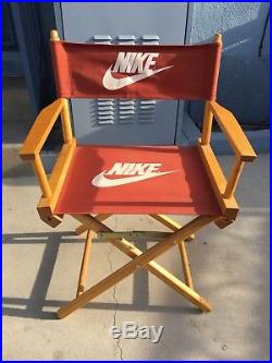 VTG 80s 90's Nike Swoosh Just Do It Director's Chair Store Display Orange Used