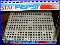 VTG 90's 4 tier Crystal Pepsi Pop Can Soda Bottle Store Display Rack