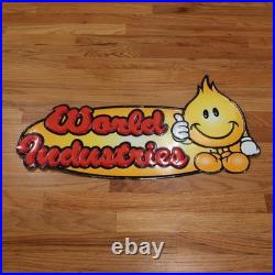 VTG 90s World Industries Flameboy Store Display Advertising Sign Skateboarding
