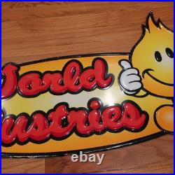 VTG 90s World Industries Flameboy Store Display Advertising Sign Skateboarding