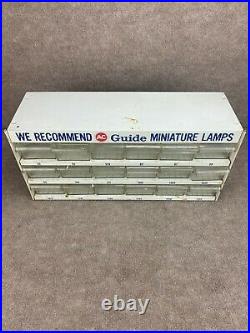 VTG AC Delco Miniature Light Bulbs Display Drawer Cabinet Shop Man Cave Decor