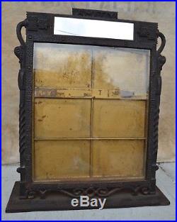 VTG Antique Arts & Crafts AMITY WALLET Counter Top Store Display Case clothing