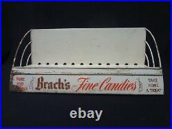 VTG BRACH'S FINE CANDIES METAL SHELF STORE DISPLAY ADVERTISING CANDY RACK 1930's