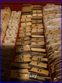 VTG DURO DISPLAY BOX WithOVER 1,000 SIGNAGE WATER TRANSFER DECALS LETTERS NUMBERS