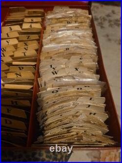 VTG DURO DISPLAY BOX WithOVER 1,000 SIGNAGE WATER TRANSFER DECALS LETTERS NUMBERS