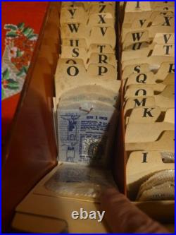 VTG DURO DISPLAY BOX WithOVER 1,000 SIGNAGE WATER TRANSFER DECALS LETTERS NUMBERS