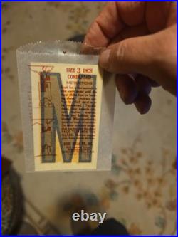 VTG DURO DISPLAY BOX WithOVER 1,000 SIGNAGE WATER TRANSFER DECALS LETTERS NUMBERS