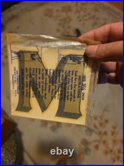 VTG DURO DISPLAY BOX WithOVER 1,000 SIGNAGE WATER TRANSFER DECALS LETTERS NUMBERS