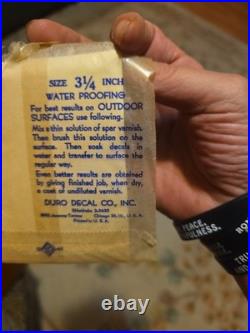 VTG DURO DISPLAY BOX WithOVER 1,000 SIGNAGE WATER TRANSFER DECALS LETTERS NUMBERS