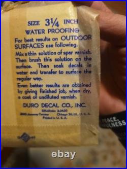 VTG DURO DISPLAY BOX WithOVER 1,000 SIGNAGE WATER TRANSFER DECALS LETTERS NUMBERS