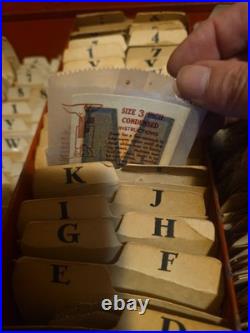 VTG DURO DISPLAY BOX WithOVER 1,000 SIGNAGE WATER TRANSFER DECALS LETTERS NUMBERS