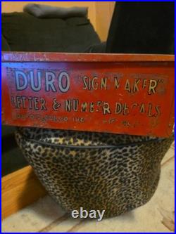 VTG DURO DISPLAY BOX WithOVER 1,000 SIGNAGE WATER TRANSFER DECALS LETTERS NUMBERS