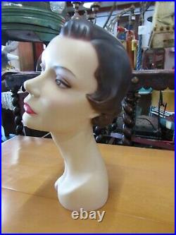 VTG Decoeyes Mannequin Head/Bust 1959 Ingrid Style Store Hat Jewelry Display