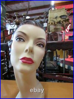 VTG Decoeyes Mannequin Head/Bust 1959 Ingrid Style Store Hat Jewelry Display