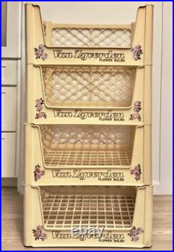 VTG French Fleur Old Country Rose Store Display Rack Storage RARE Crate 44in H