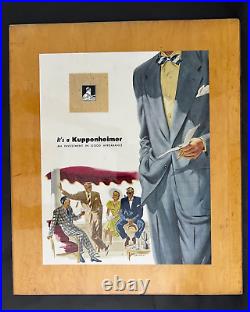 VTG KUPPENENHEIMER 1940s COUNTER STANDING STORE ADVERTISING DISPLAY WOOD/ACRYLIC