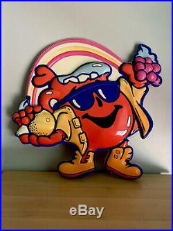 VTG Kool-Aid Man Display Advertising Store Sign Double Sided Colorful 90s
