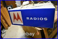VTG Motorola spinning lighted advertising store display sign radio television