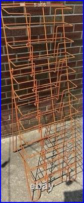 VTG Orange Metal Wire Display Rack with12 Pockets Old Store Display Pick Up Only