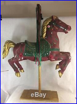VTG Plastic BLOW MOLD Carousel HORSE XMAS DISPLAY Figure Store Window Decor