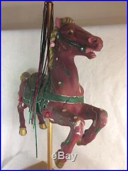 VTG Plastic BLOW MOLD Carousel HORSE XMAS DISPLAY Figure Store Window Decor