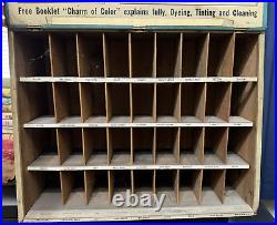 VTG Putnam Fadeless Dyes-Tints Metal Cabinet Store Display Case Monroe Chemical