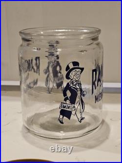 VTG Ramon's Little Doctor Pills Counter Store Display Jar WithTin Containers &Lid