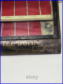 VTG Star Twist Thread Spool Store Display Cabinet FAST COLORS-WILL BOIL 15x10x7