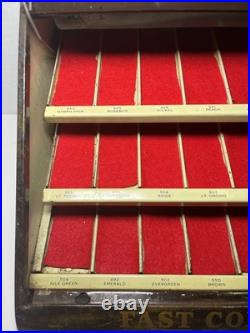 VTG Star Twist Thread Spool Store Display Cabinet FAST COLORS-WILL BOIL 15x10x7