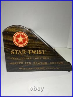 VTG Star Twist Thread Spool Store Display Cabinet FAST COLORS-WILL BOIL 15x10x7