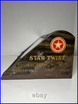 VTG Star Twist Thread Spool Store Display Cabinet FAST COLORS-WILL BOIL 15x10x7